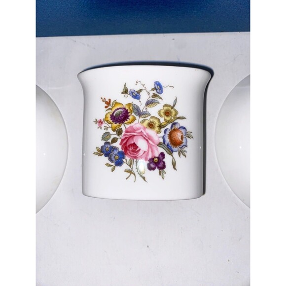 Royal Worcester Bone China Floral Trinket Dishes and Container/Vase - Picture 6 of 12